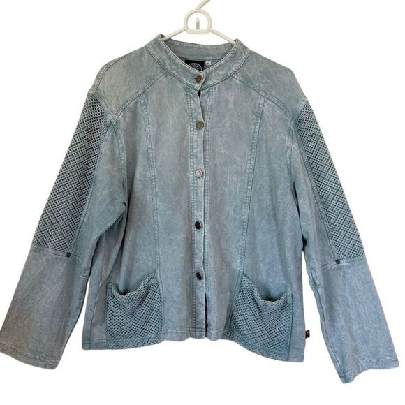 Vtg 80’s-90’s Produce Company Celery Green Acid Wash Jacket and pants L/XL Retro - Picture 2 of 16